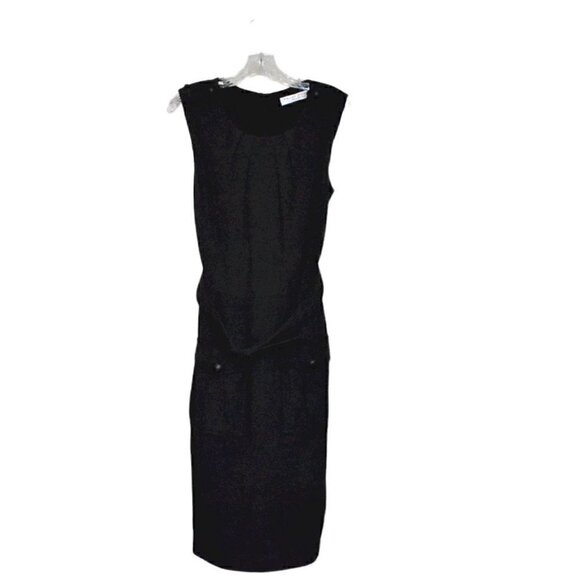 Trina Turk Sleeveless Career Wear Dark Gray Midi Dress - Picture 1 of 15